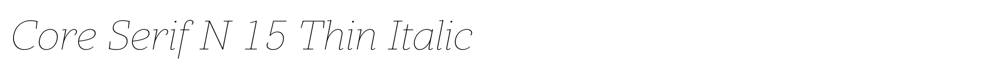 Core Serif N 15 Thin Italic image